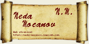 Neda Mocanov vizit kartica